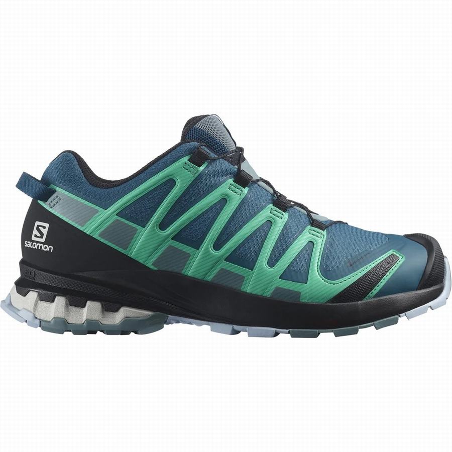 Salomon Xa Pro 3d V8 Gore-tex Trail Löparskor Dam Blå/Turkos [MZE8217LQ]